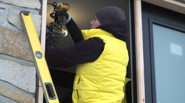 installing doors and windows in winter