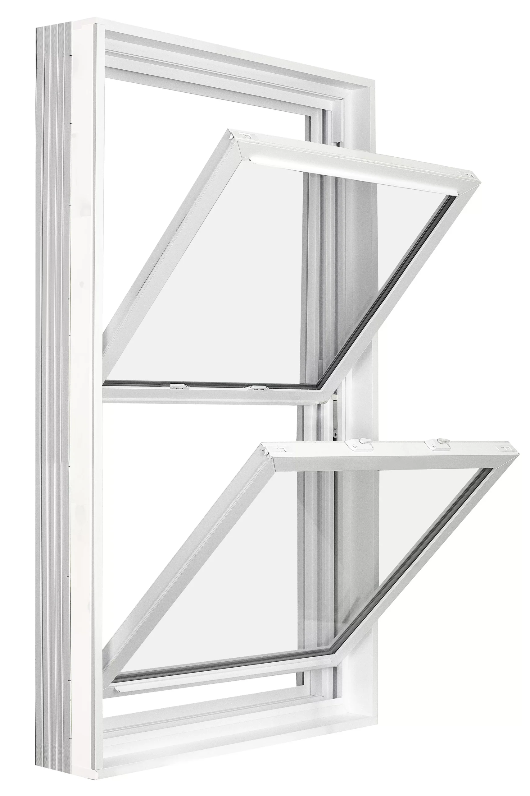 Fenêtre à guillotine Verdun pvc hybride traditionnel