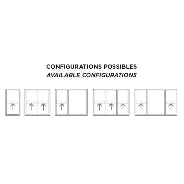 Configuration possibles _ fenêtres à guillotine