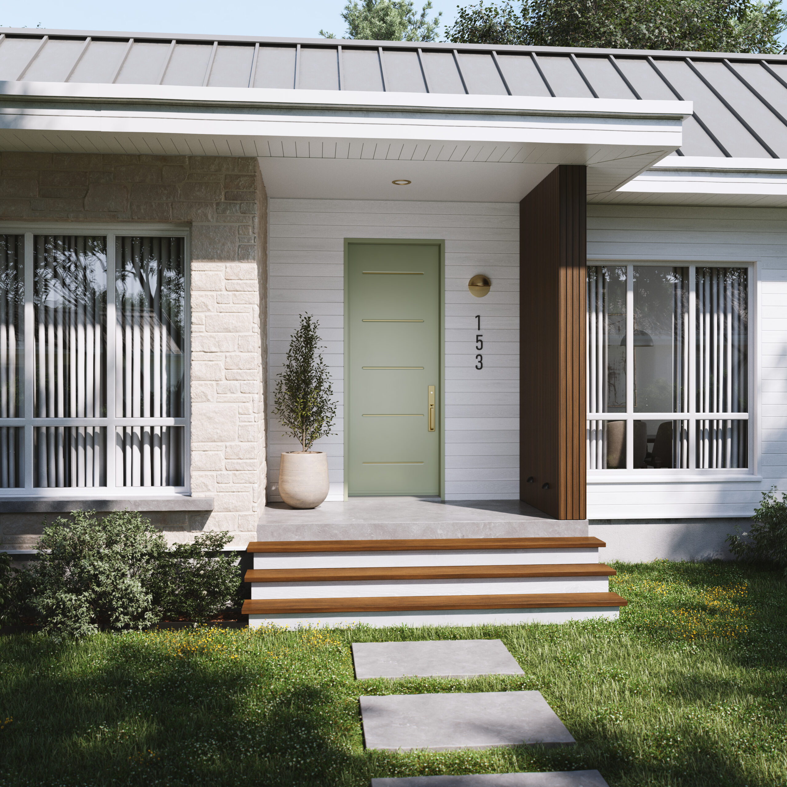 accent décoratif laiton satiné