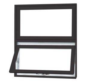 Aluminum-hybrid awning window